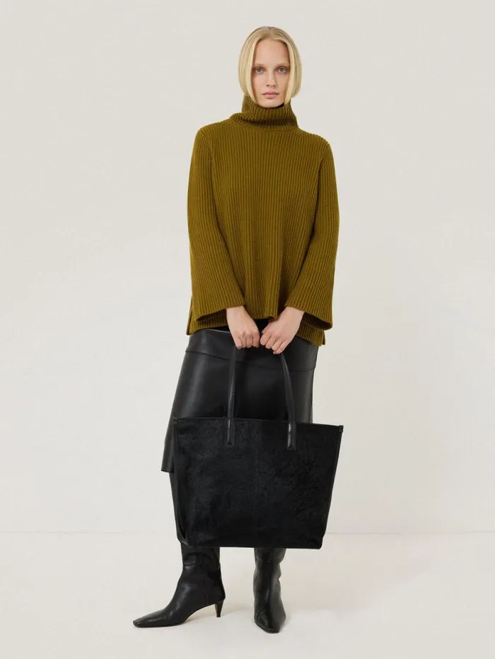 Cotton Blend Faroe Fishermans Khaki Women Jigsaw Knitwear and Cashmere