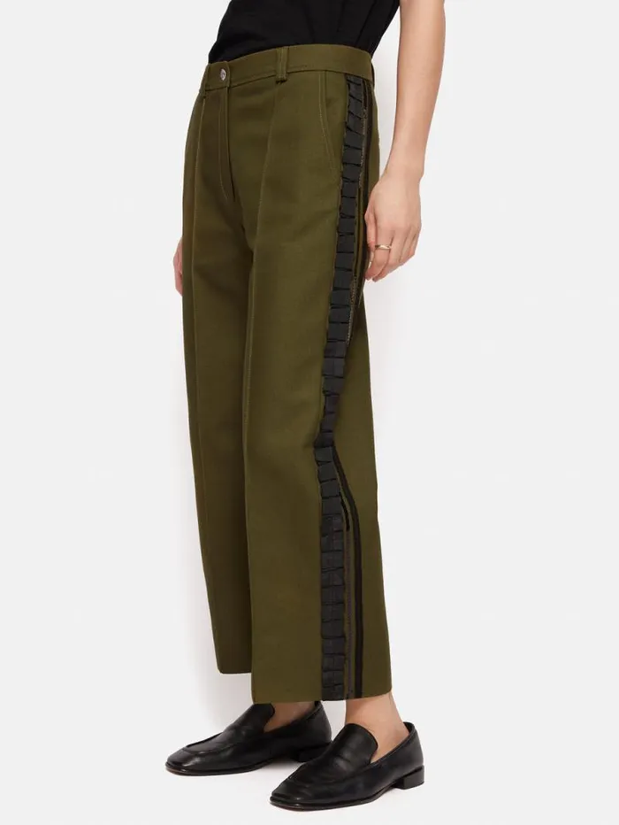 Cotton Trim Detail Trouser Khaki Women Jigsaw Coords
