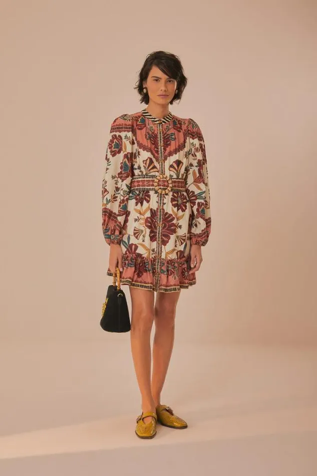 Cream Riad Mini Dress Women FARM Rio Mini Dresses