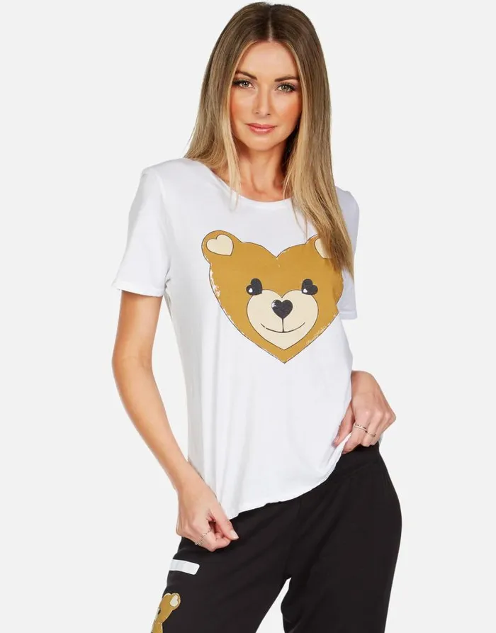 Croft Heart Teddy White Women Lauren Moshi Short Sleeve