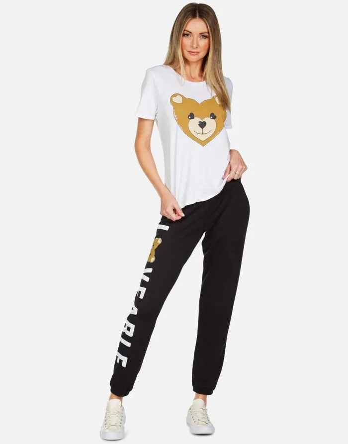 Croft Heart Teddy White Women Lauren Moshi Short Sleeve