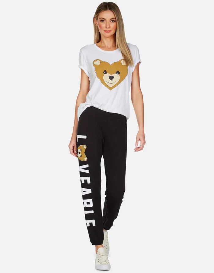 Croft Heart Teddy White Women Lauren Moshi Short Sleeve