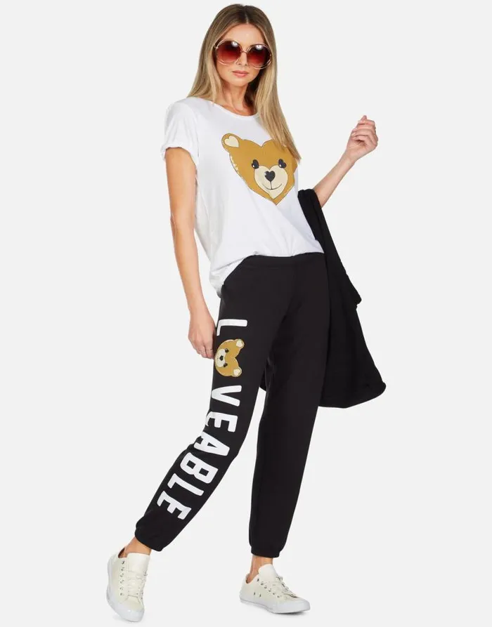 Croft Heart Teddy White Women Lauren Moshi Short Sleeve