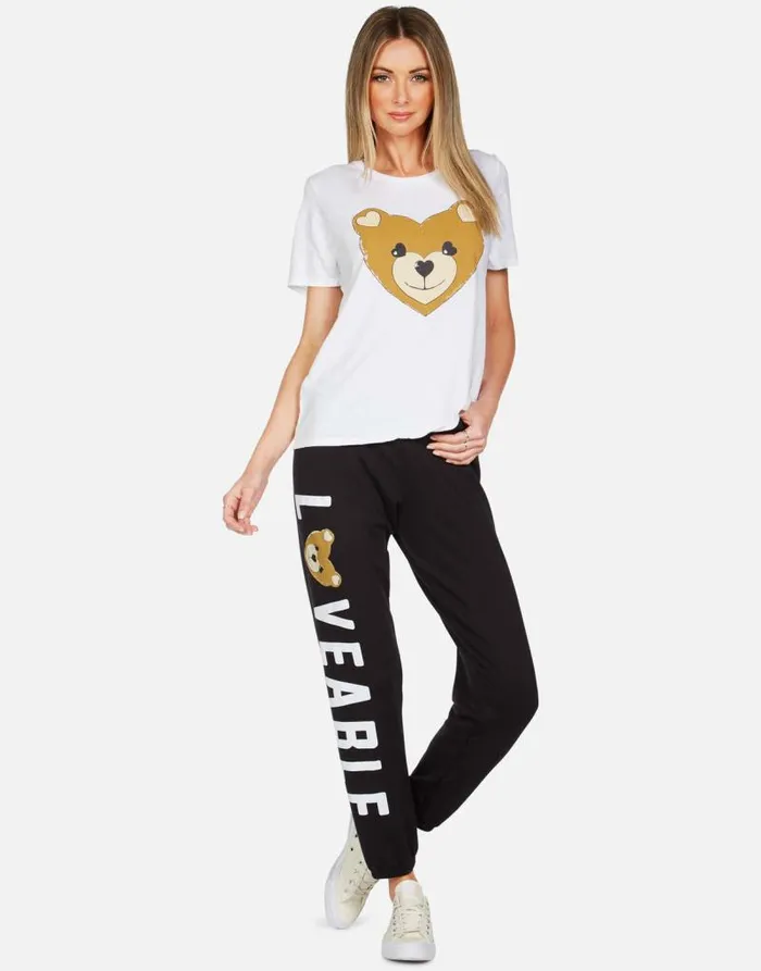 Croft Heart Teddy White Women Lauren Moshi Short Sleeve