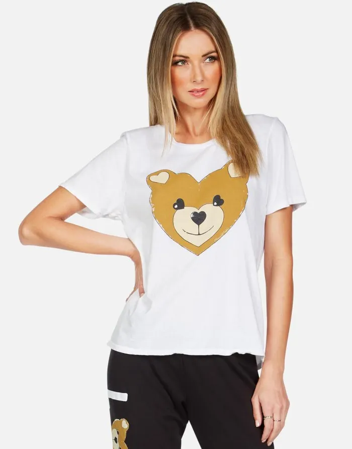 Croft Heart Teddy White Women Lauren Moshi Short Sleeve