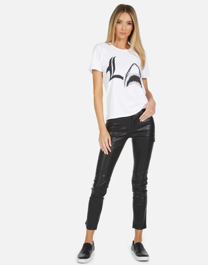Croft LA Shark White Women Lauren Moshi Short Sleeve
