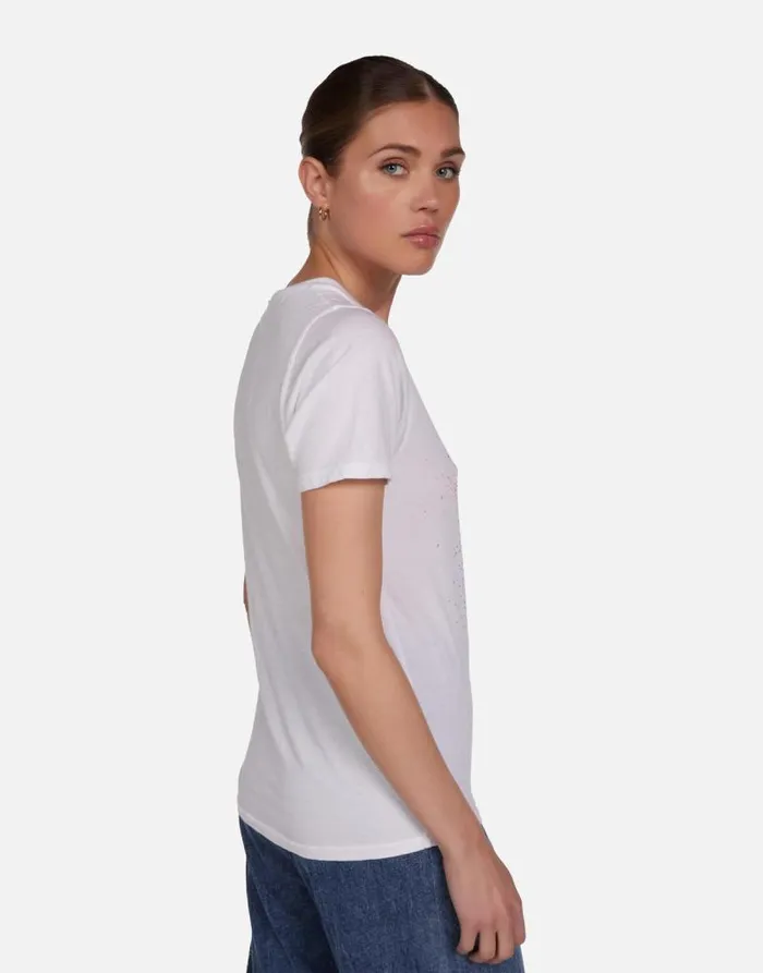 Croft Neon Stud Starburst White Women Lauren Moshi Short Sleeve