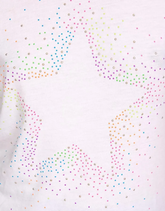 Croft Neon Stud Starburst White Women Lauren Moshi Short Sleeve