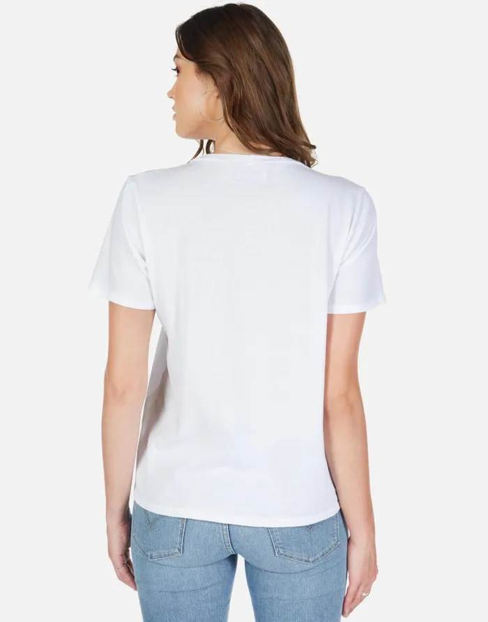 Croft Scribble Heart White Women Lauren Moshi Short Sleeve
