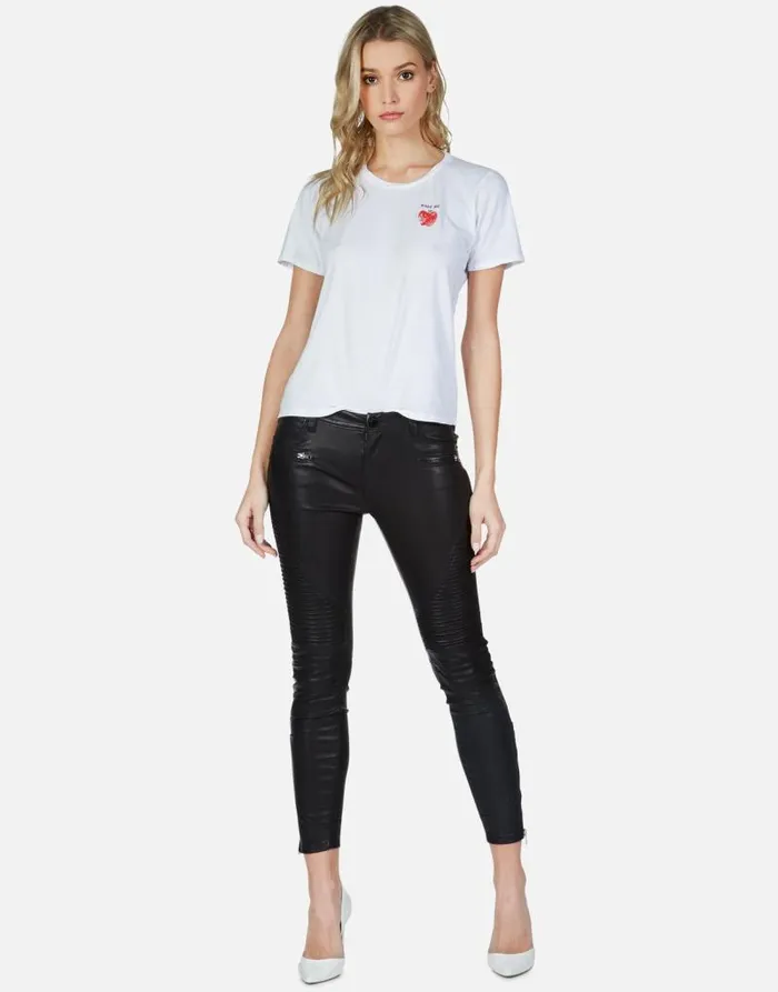 Croft Skull Apple White Women Lauren Moshi Short Sleeve