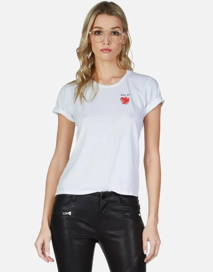Croft Skull Apple White Women Lauren Moshi Short Sleeve