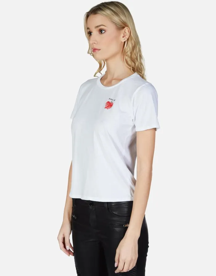 Croft Skull Apple White Women Lauren Moshi Short Sleeve