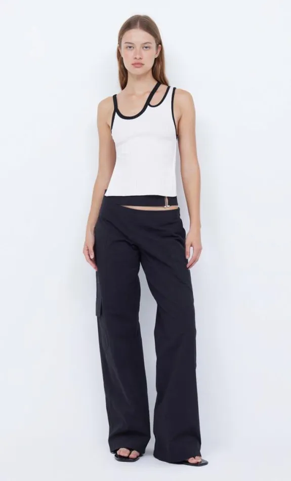 Cropped Shop Bec Bridge Hari Backless Top Ivoryblack
