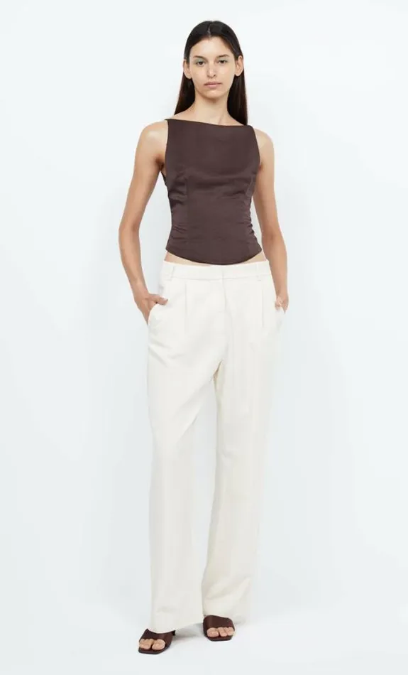 Cropped Shop Bec Bridge Jones Boatneck Top Cocoa