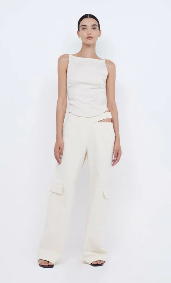 Cropped Shop Bec Bridge Jones Boatneck Top Vanilla Bean