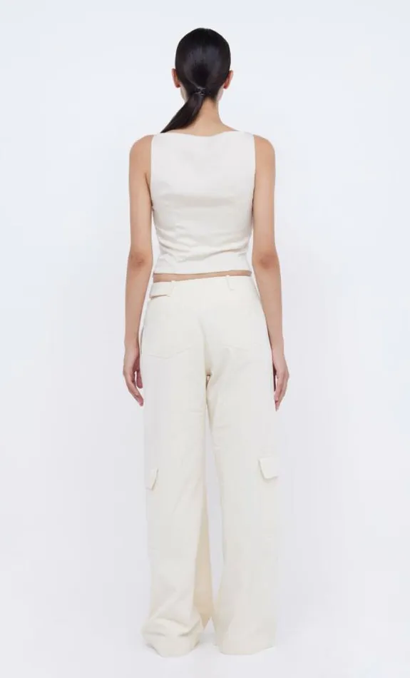 Cropped Shop Bec Bridge Jones Boatneck Top Vanilla Bean