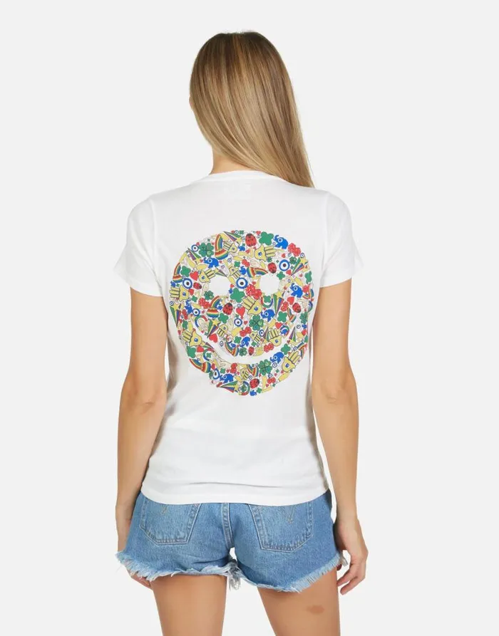 Cruz Lucky Happy Face Milk Women Lauren Moshi Short Sleeve