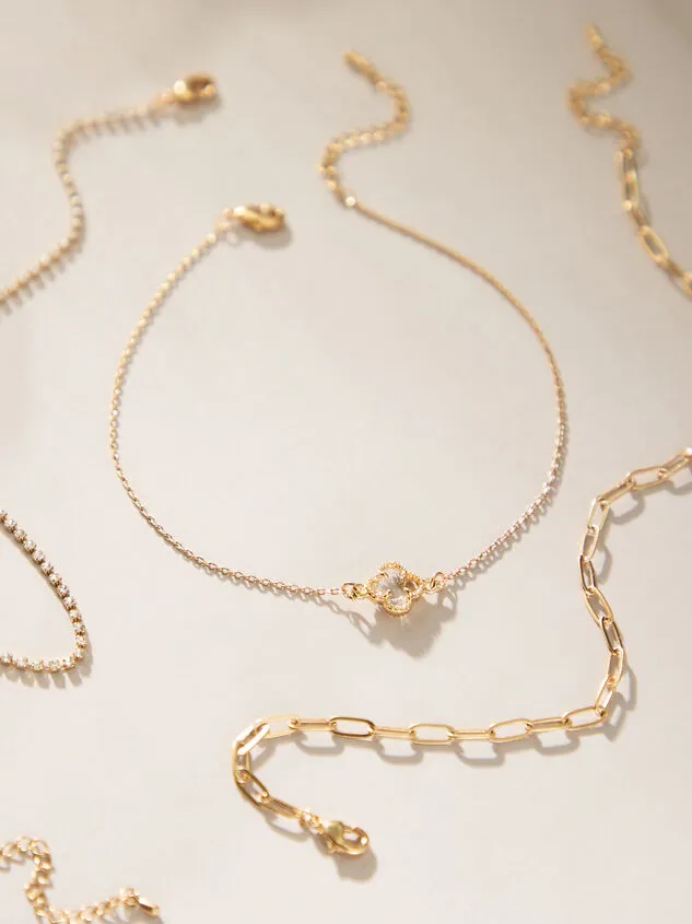 Crystal Clover Bracelet Set Gold Women Altar039d State Bracelets