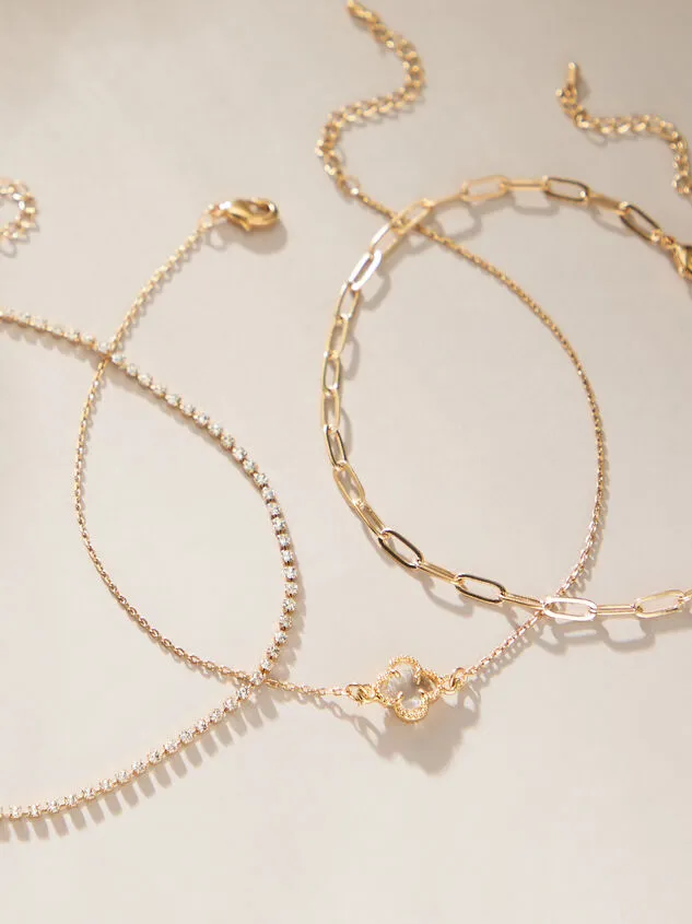 Crystal Clover Bracelet Set Gold Women Altar039d State Bracelets Crystal Clover Bracelet Set Gold Women Altar039d State Bracelets