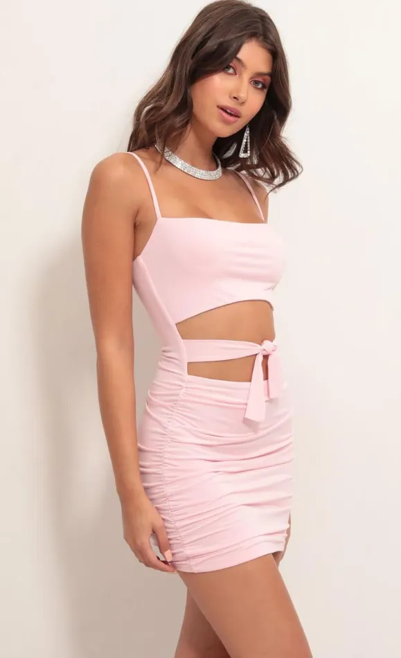 Cutout Dress Light Pink Women LUCY IN THE SKY Mini Dresses