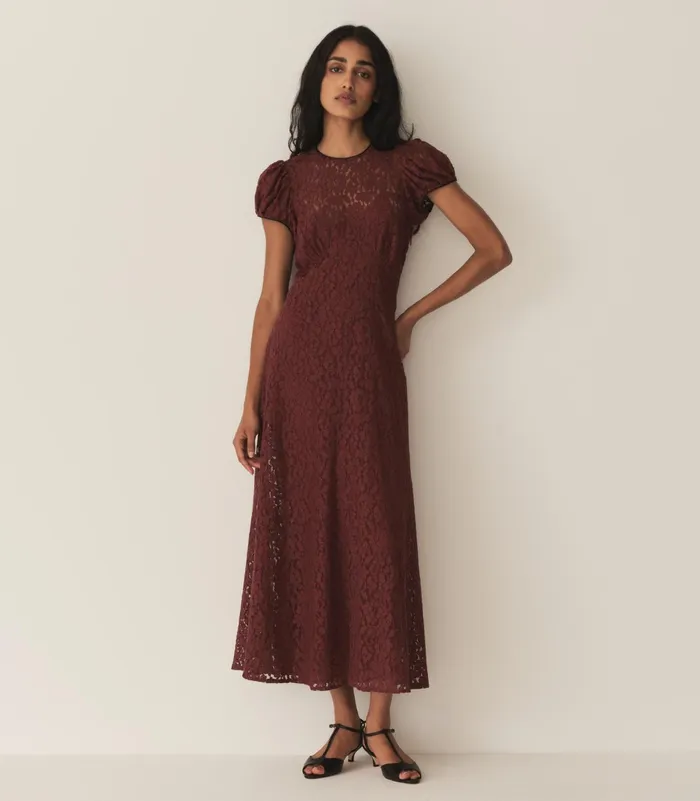DEN Dresses Women Katarina Dress Black Cherry DEN Dresses Women Katarina Dress Black Cherry