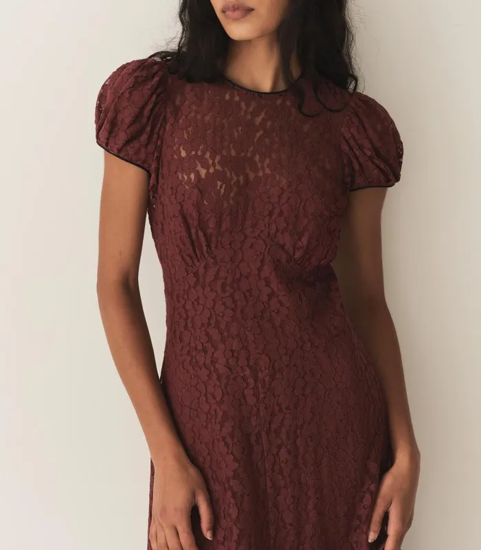 DEN Dresses Women Katarina Dress Black Cherry DEN Dresses Women Katarina Dress Black Cherry