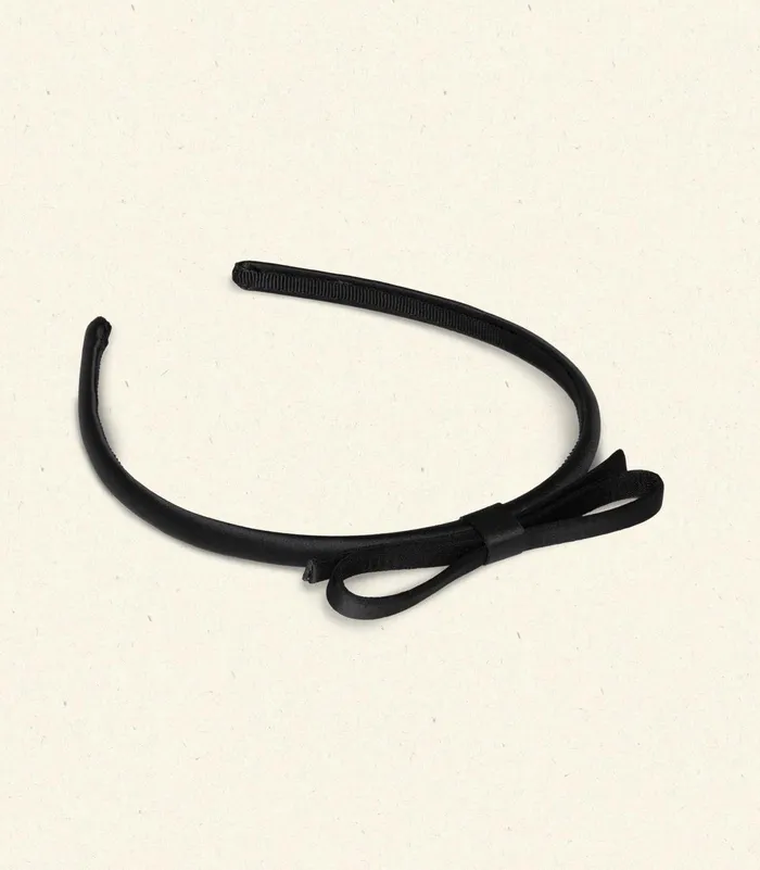 DEN Hair Accessories Women Patty Headband Black Satin DEN Hair Accessories Women Patty Headband Black Satin