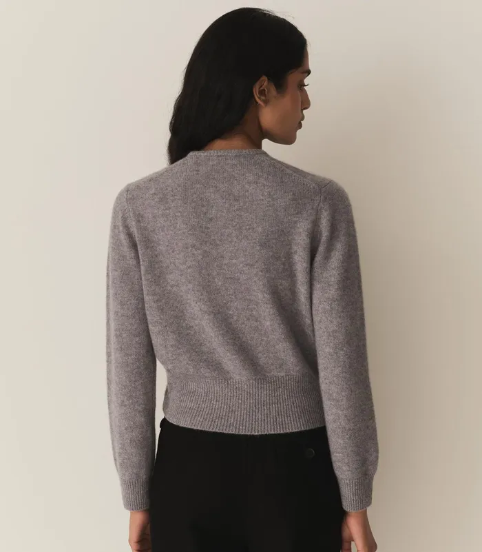 DEN Knitwear Women Fairchild Cashmere Cardigan Pebble Grey DEN Knitwear Women Fairchild Cashmere Cardigan Pebble Grey