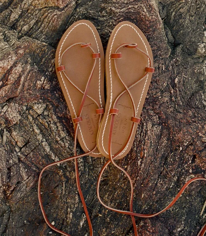 DEN Shoes Women DEN and KJacques Bikini Sandal Rouge Vachetta