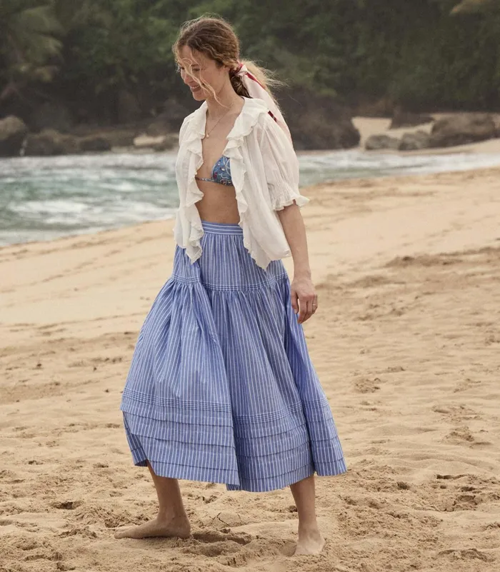 DEN Skirts Women Sebastiane Skirt Deauville Stripe DEN Skirts Women Sebastiane Skirt Deauville Stripe