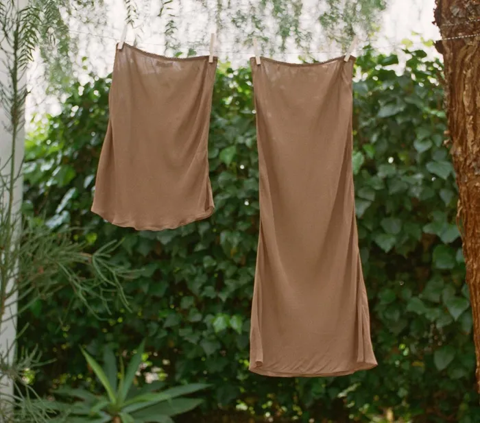 DEN Slips Women Knee Length Skirt Slip Carob DEN Slips Women Knee Length Skirt Slip Carob