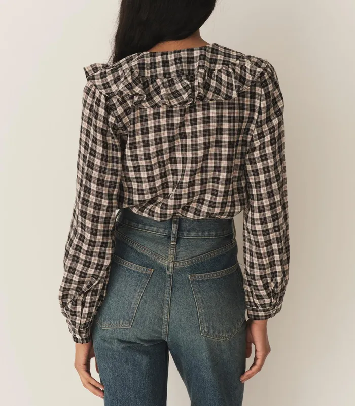 DEN Tops Women Joelle Top Navy Countryside Plaid DEN Tops Women Joelle Top Navy Countryside Plaid