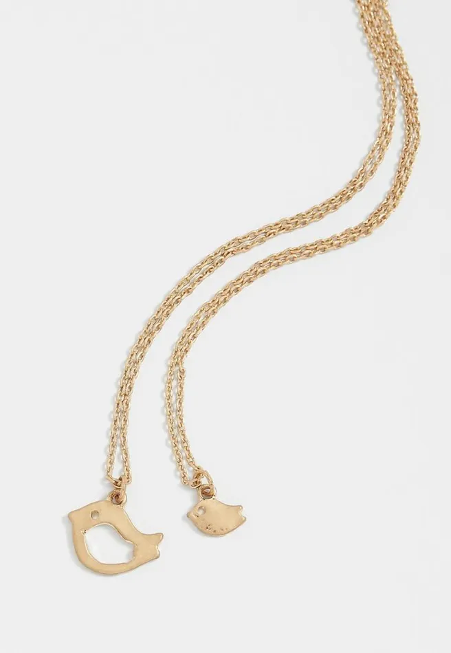 Dainty Mama Bird Necklace Set Women Maurices Jewelry