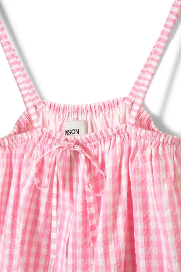 Damson Madder Nightwear Women Paddy Trousers Nightwear Set Pink Gingham
