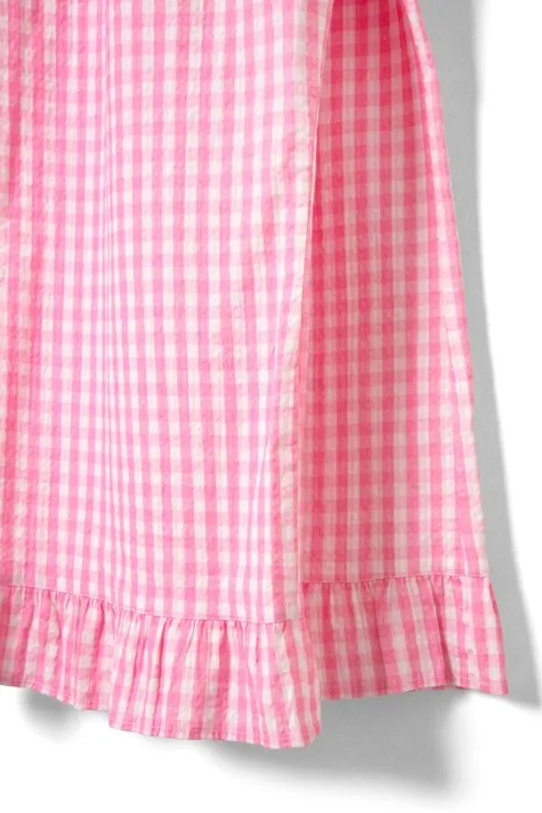Damson Madder Nightwear Women Paddy Trousers Nightwear Set Pink Gingham