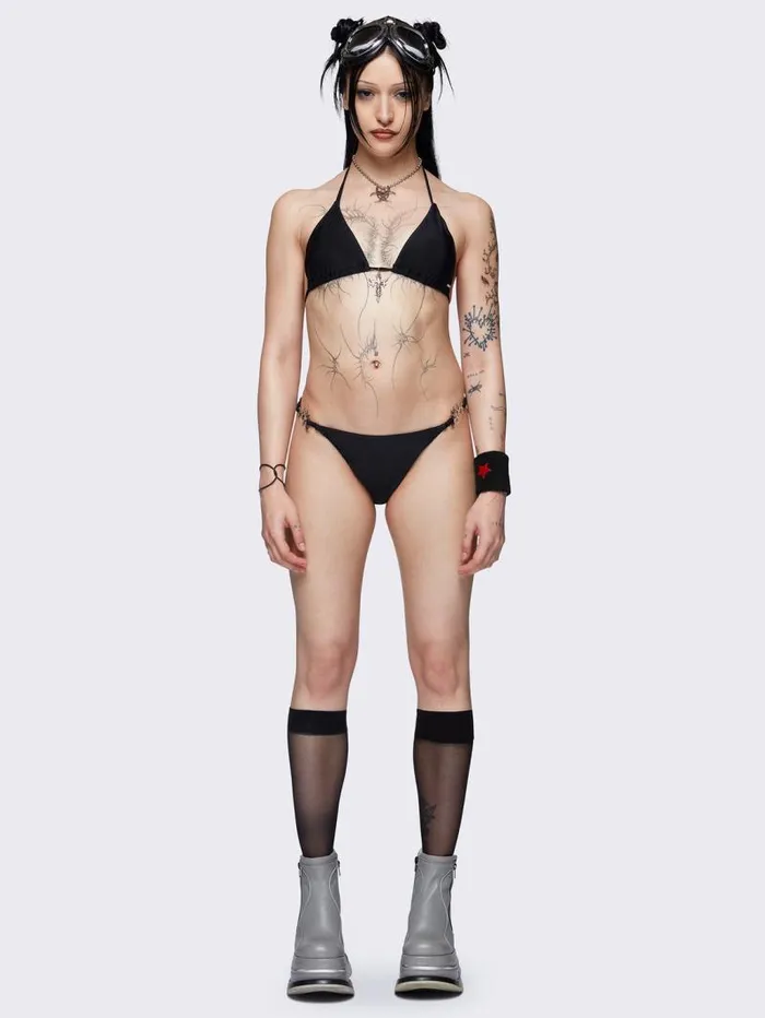 Darcy Metal Triangle Bikini Top Women Minga London Swimwear