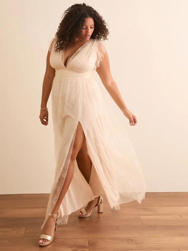 Demi Glitter Maxi Dress Ivory Women Altar039d State Dresses Demi Glitter Maxi Dress Ivory Women Altar039d State Dresses