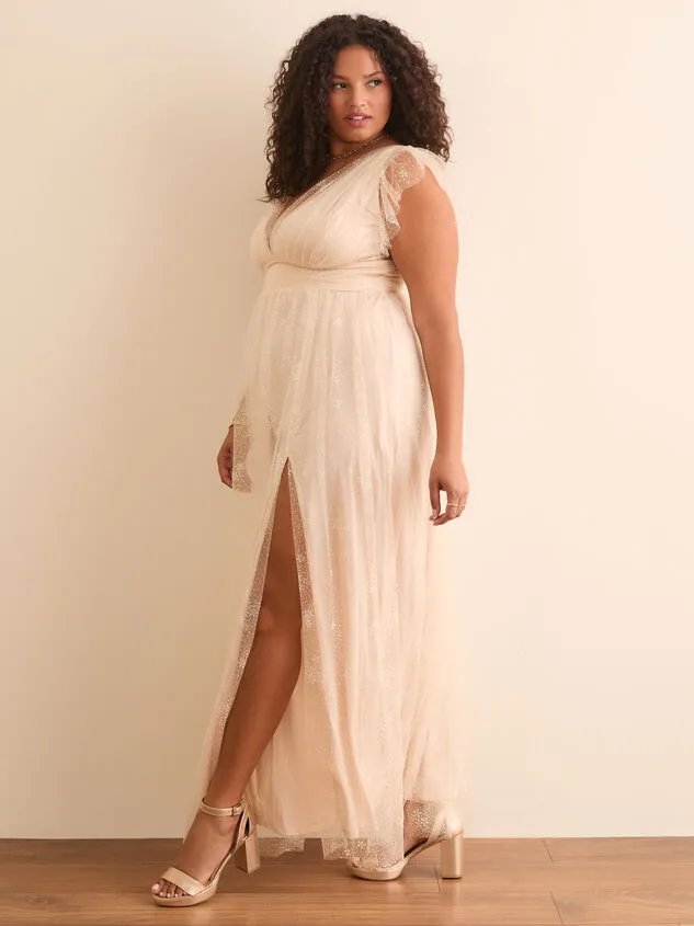 Demi Glitter Maxi Dress Ivory Women Altar039d State Dresses Demi Glitter Maxi Dress Ivory Women Altar039d State Dresses
