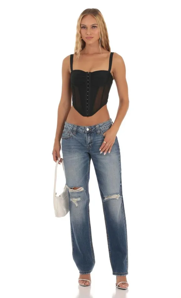 Distressed Jeans Denim Women LUCY IN THE SKY Jeans