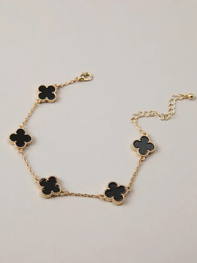 Double Sided Clover Bracelet Goldblack Women Altar039d State Bracelets