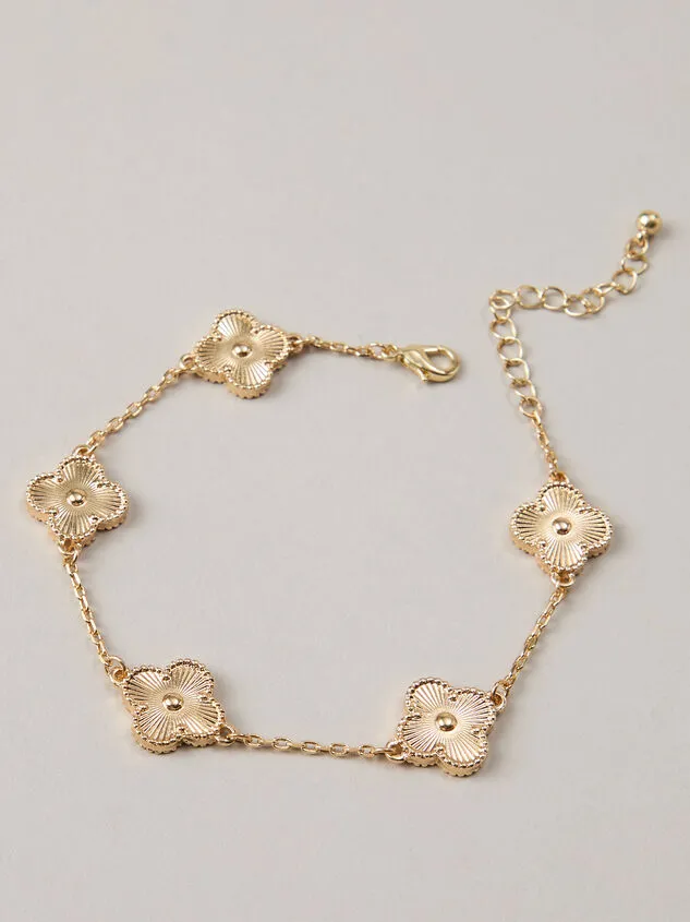 Double Sided Clover Bracelet Goldblack Women Altar039d State Bracelets Double Sided Clover Bracelet Goldblack Women Altar039d State Bracelets