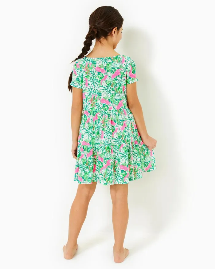 Dresses and Rompers Girls Lilly Pulitzer Girls Mini Geanna Swing Dress Botanical Green Just Wing It Dresses and Rompers Girls Lilly Pulitzer Girls Mini Geanna Swing Dress Botanical Green Just Wing It