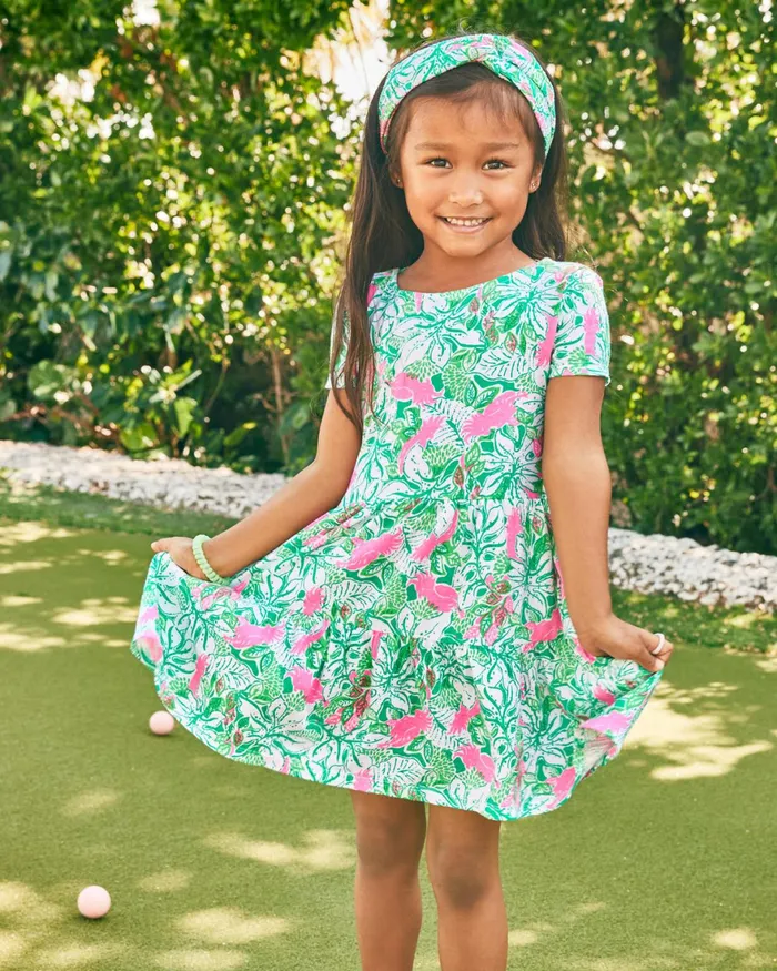 Dresses and Rompers Girls Lilly Pulitzer Girls Mini Geanna Swing Dress Botanical Green Just Wing It Dresses and Rompers Girls Lilly Pulitzer Girls Mini Geanna Swing Dress Botanical Green Just Wing It