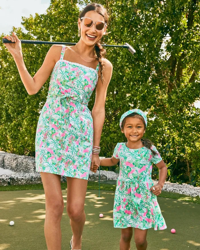 Dresses and Rompers Girls Lilly Pulitzer Girls Mini Geanna Swing Dress Botanical Green Just Wing It Dresses and Rompers Girls Lilly Pulitzer Girls Mini Geanna Swing Dress Botanical Green Just Wing It