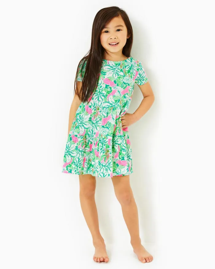 Dresses and Rompers Girls Lilly Pulitzer Girls Mini Geanna Swing Dress Botanical Green Just Wing It Dresses and Rompers Girls Lilly Pulitzer Girls Mini Geanna Swing Dress Botanical Green Just Wing It