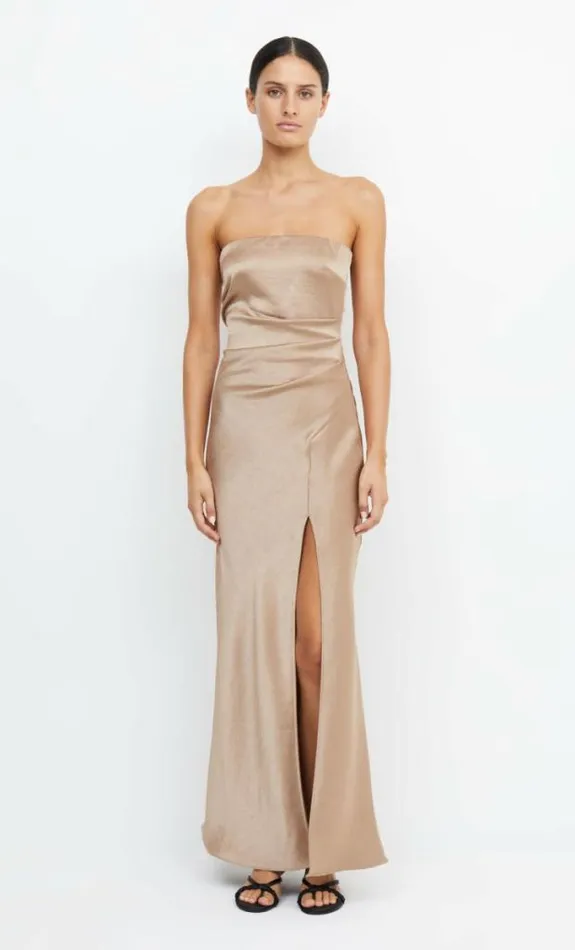 Dresses Bec Bridge The Dreamer Strapless Dress Golden