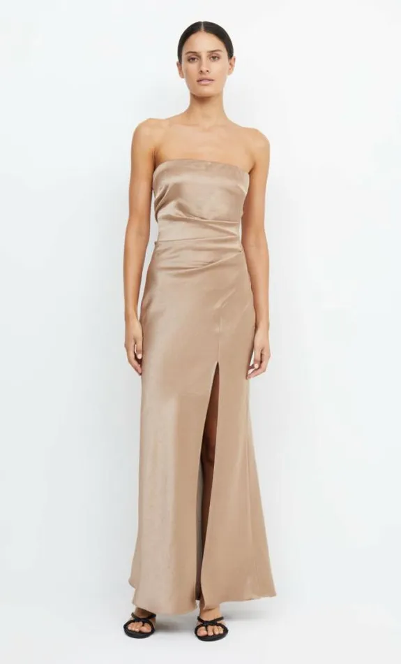 Dresses Bec Bridge The Dreamer Strapless Dress Golden