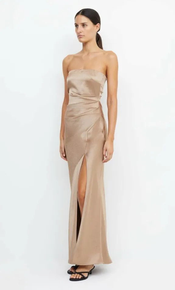 Dresses Bec Bridge The Dreamer Strapless Dress Golden