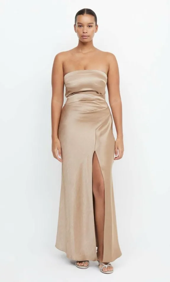 Dresses Bec Bridge The Dreamer Strapless Dress Golden