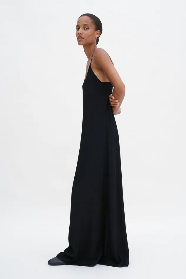 Dresses Draped Twill Strap Dress Black filippak Women
